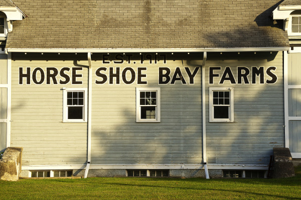 The Horseshoe Bay Barns, which you'll pass near mile 28. These barns were once home to Wisconsin's largest farm and Door County's largest employer. Photo by Len Villano.